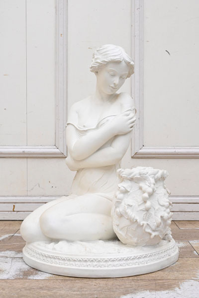 NS28 大き目47.5cm 美しい 彫刻 女性 作り良い オブジェ 樹脂拍卖