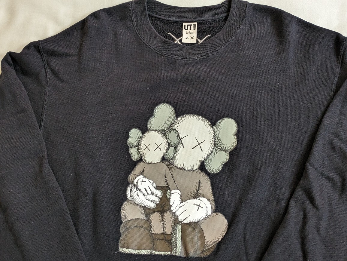 ユニクロ カウズ スウェット トレーナー Lサイズ ブラック 即決拍卖