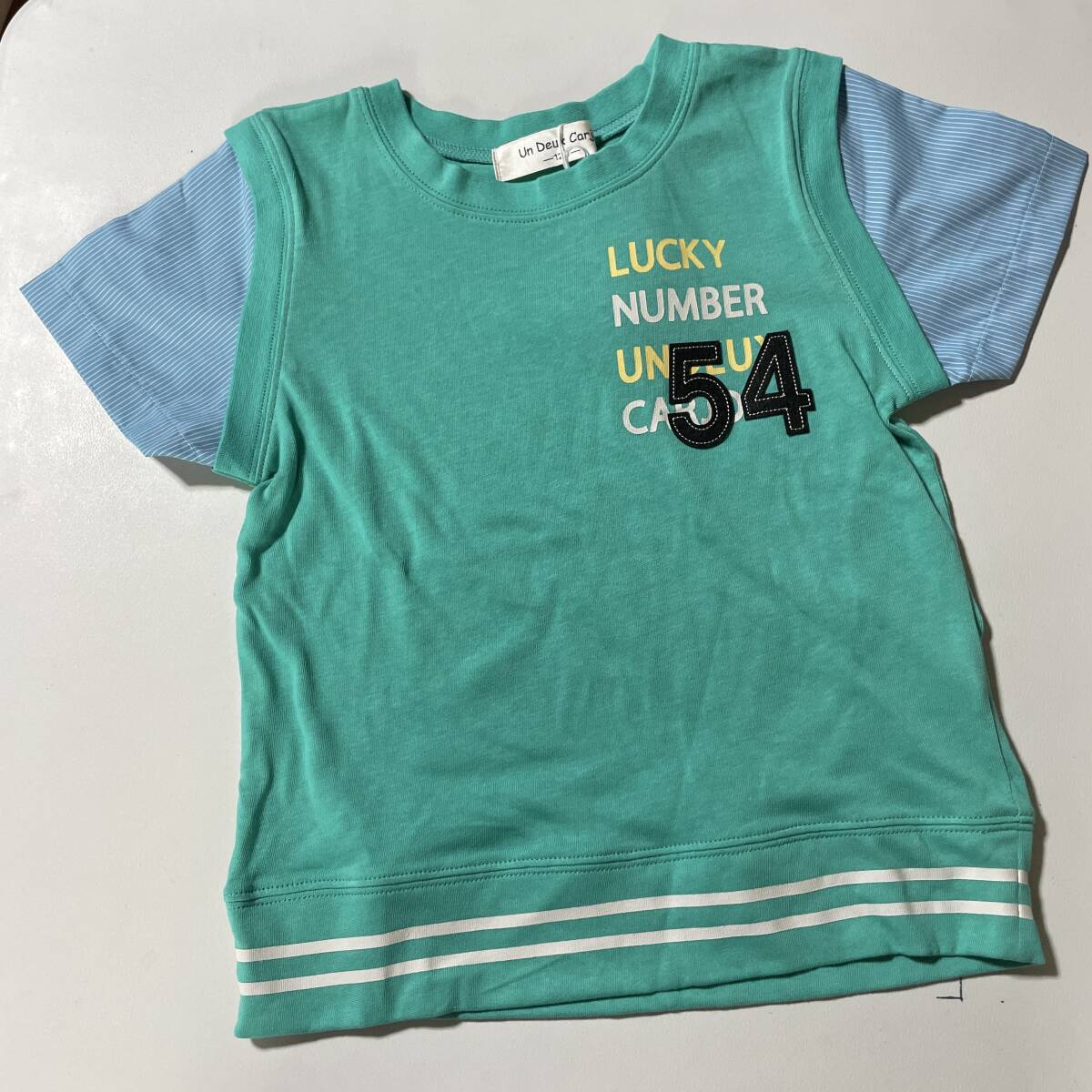 【新品】Un Deux Carjo アンドゥカージョ 男の子 半袖Tシャツ 120拍卖