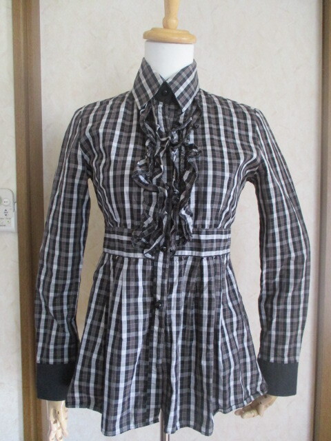 美品☆ナラカミーチェ NARACAMICIE フリル ブラウス シャツ S拍卖