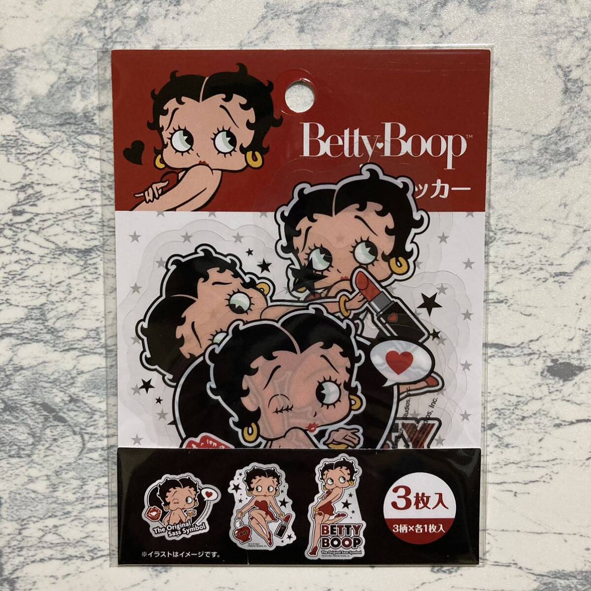 新品未使用 Betty Boop ベティブープ ベティちゃん ステッカー 3枚入拍卖