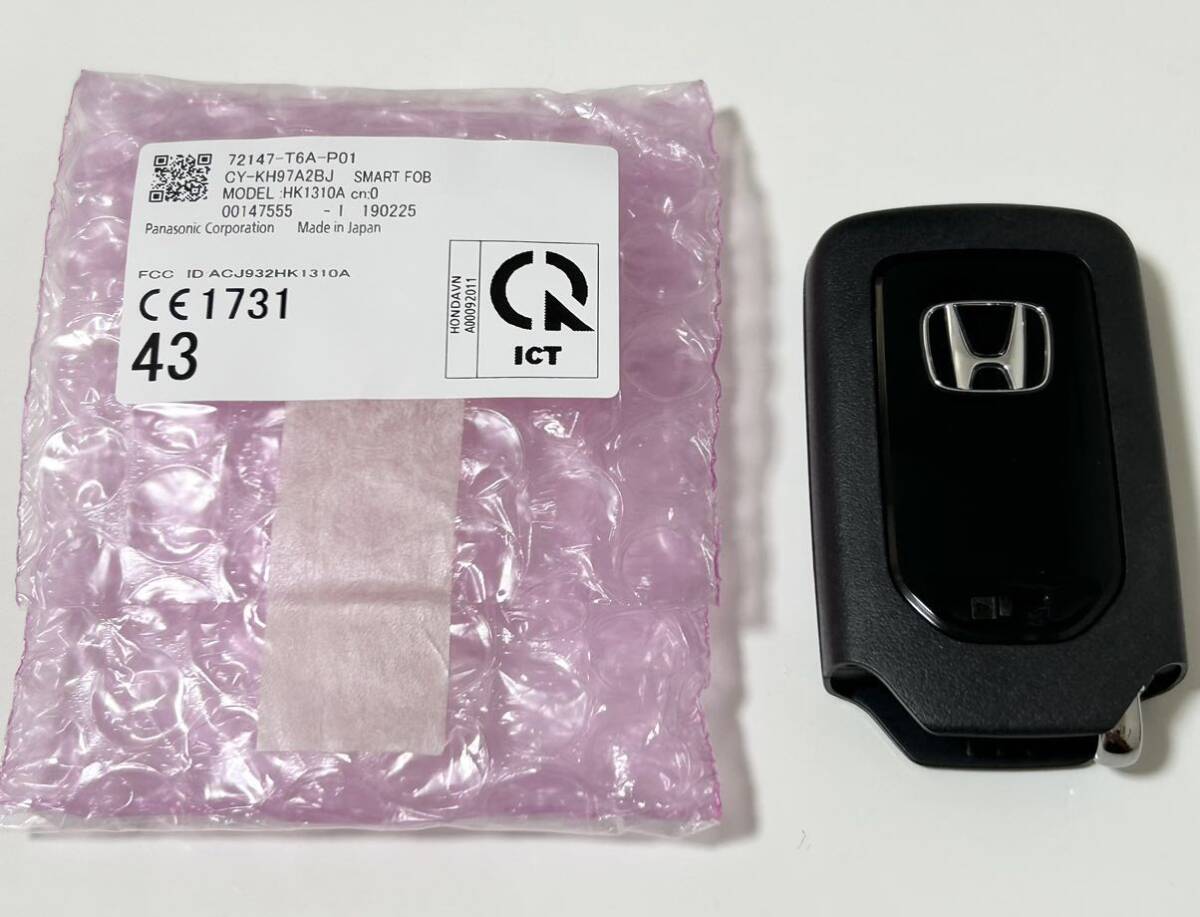 No.2 新品未使用 純正 HONDAホンダ スマートキー3ボタン キーレス リモコン T6A-P01 CY-KH97A2BJ拍卖