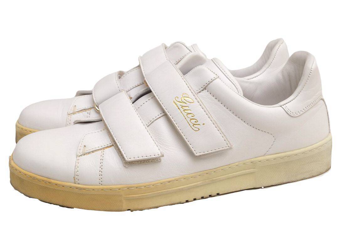 GUCCI グッチ ローカットスニーカー 138733 牛革 カーフ ベルクロ拍卖