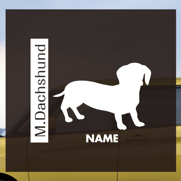 ダックスフンド B【カッティングステッカー】名前入れ可★犬 車拍卖