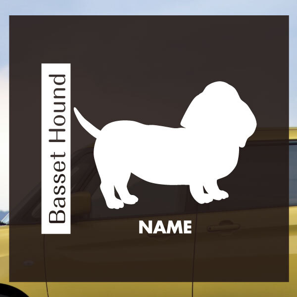 バセットハウンド【カッティングステッカー】名前入れ可★犬 車拍卖