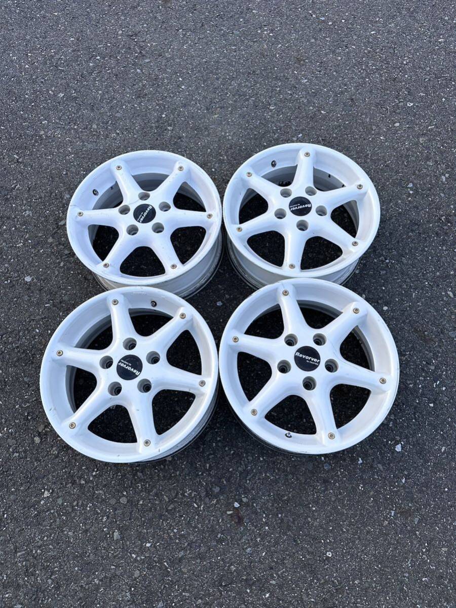 Revorver by CASTEC 中古アルミホイール4本セット 15インチ 5.5J 5穴PCD139.7オフセット+40拍卖