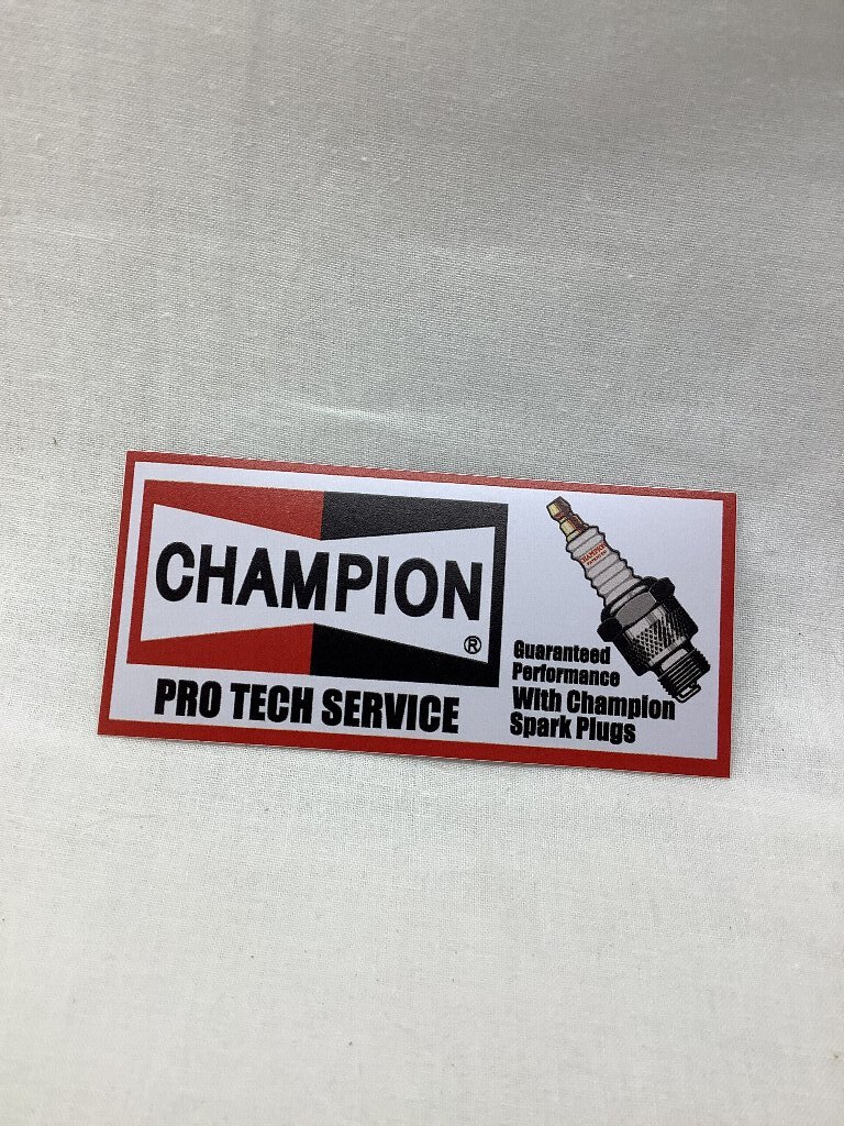 CHAMPION プラグ レーシングステッカー シール 車 バイク アメリカ雑貨アメリカン雑貨拍卖