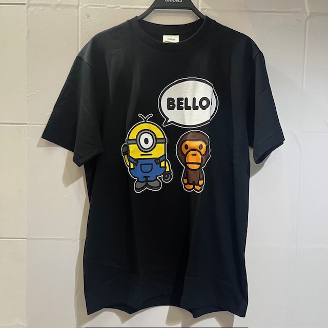 A BATHING APE MINIONS BELLO! BABY MILO TEE Lサイズ 2015年 アベイシングエイプ ミニオンズ&ベイビーマイロ半袖Tシャツ拍卖