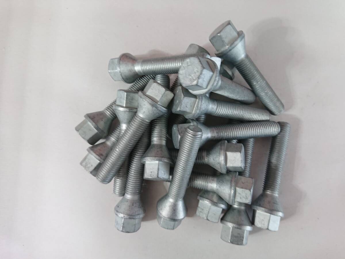ホイールボルト テーパー 12x1.5 首下55mm シルバー 20本拍卖