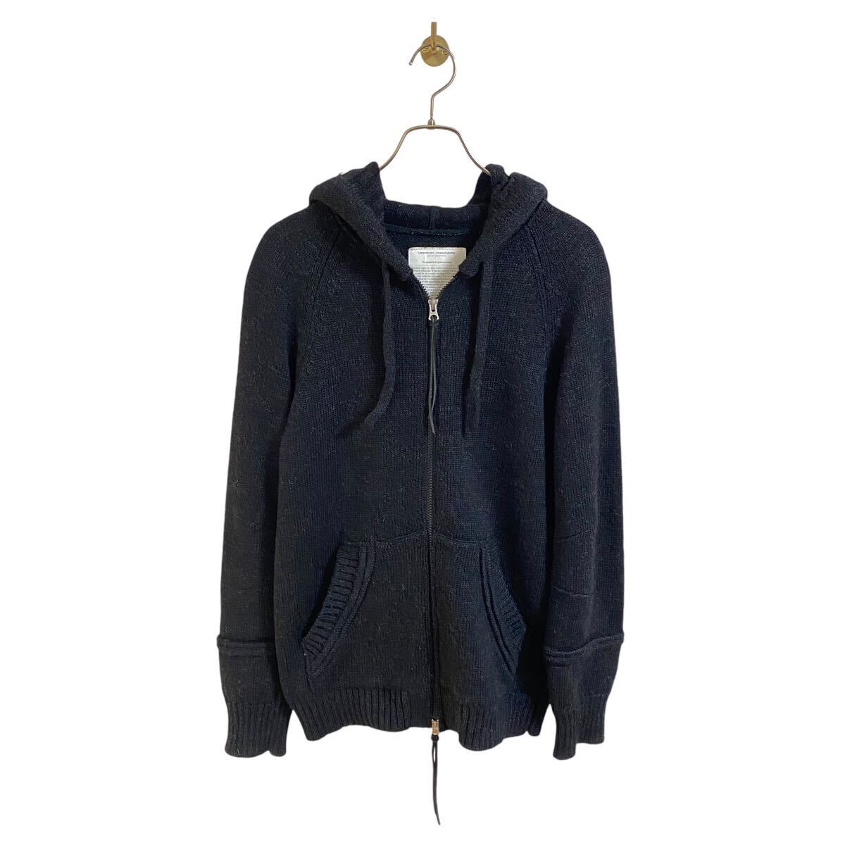 【希少 アンダーカバー UNDERCOVERISM 2010AW/Avakareta Life 即完売 最高級/極厚ウールニットパーカー ブラック 黒 メンズ2 F4910】拍卖