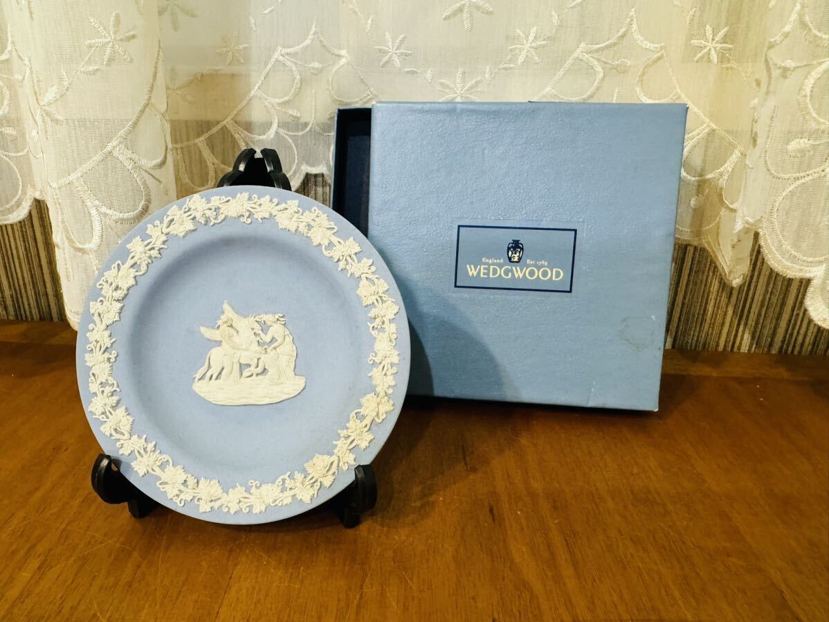 WEDGWOOD ウェッジウッド プレート ジャスパー 小皿 ペールブルー拍卖