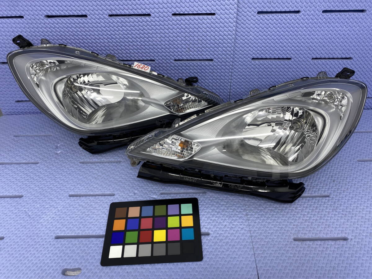 1680 * フィット GE6 GE7 後期 ハロゲンライト ヘッドライト 左右 SET P9603 拍卖