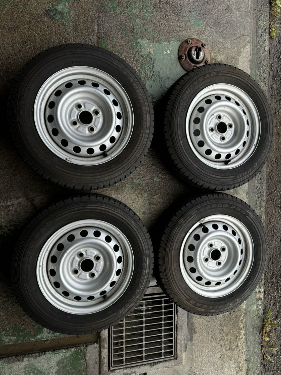 Y1157 155/80R14 88/86N LT グッドイヤー Goodyear 2022年 PCD100 4H 5J PROBOX SUCCEED プロボックス サクシード 4本セット拍卖