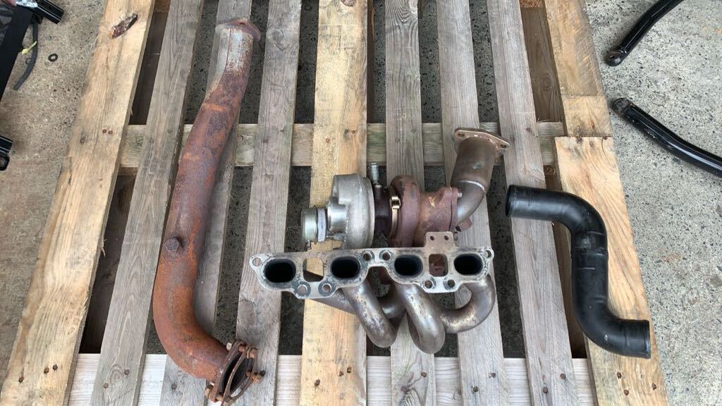 【美品,動作確認済,当日発送】トラスト TD05 タービン エキマニ アウトレット フロントパイプ キット シルビア s15 s14 s13 180sx 24SE2-12拍卖