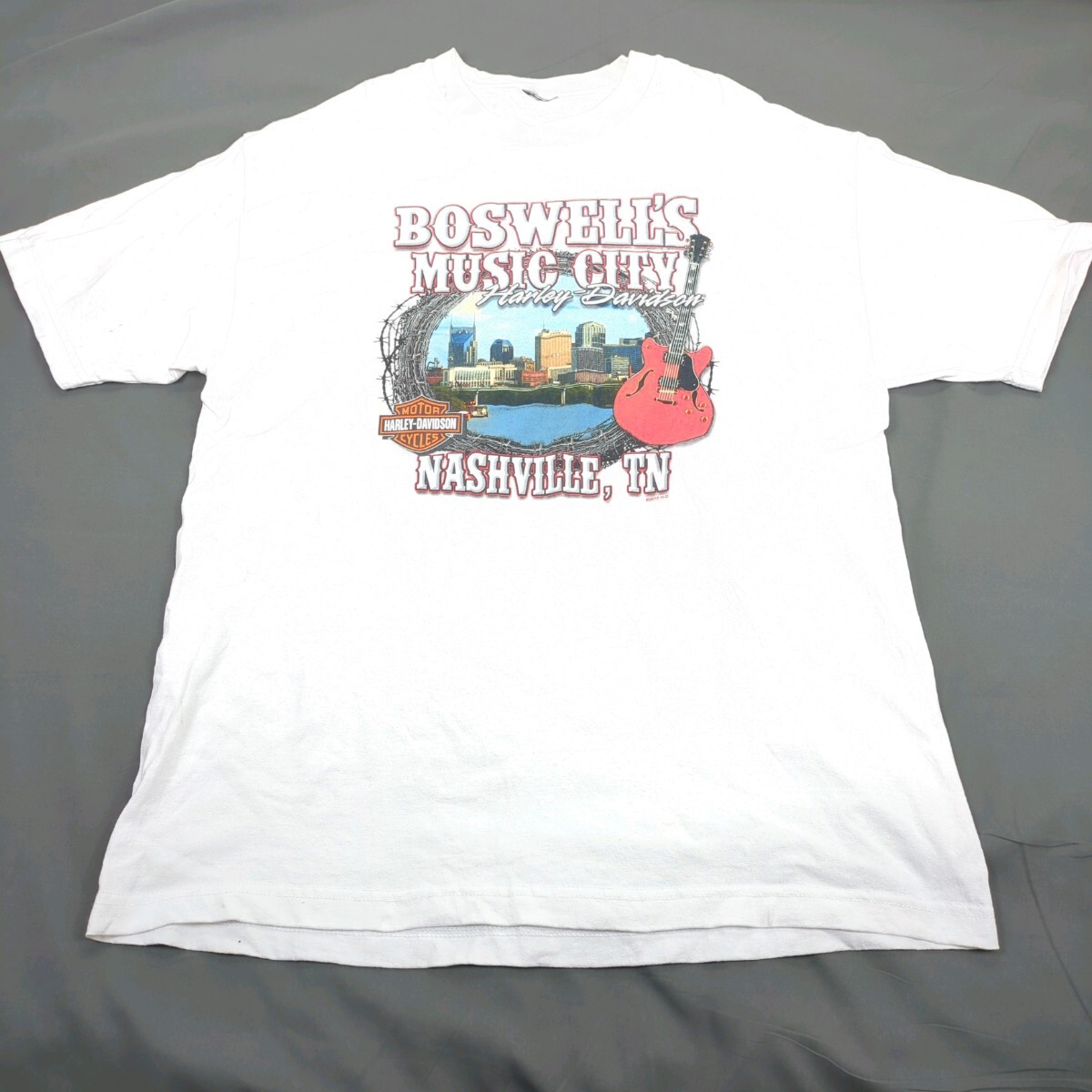 タグなし ハーレーダビッドソン HARLEY-DAVIDSON Tシャツ 丸首 ホワイト 半袖 リユース ultramto ts2691拍卖