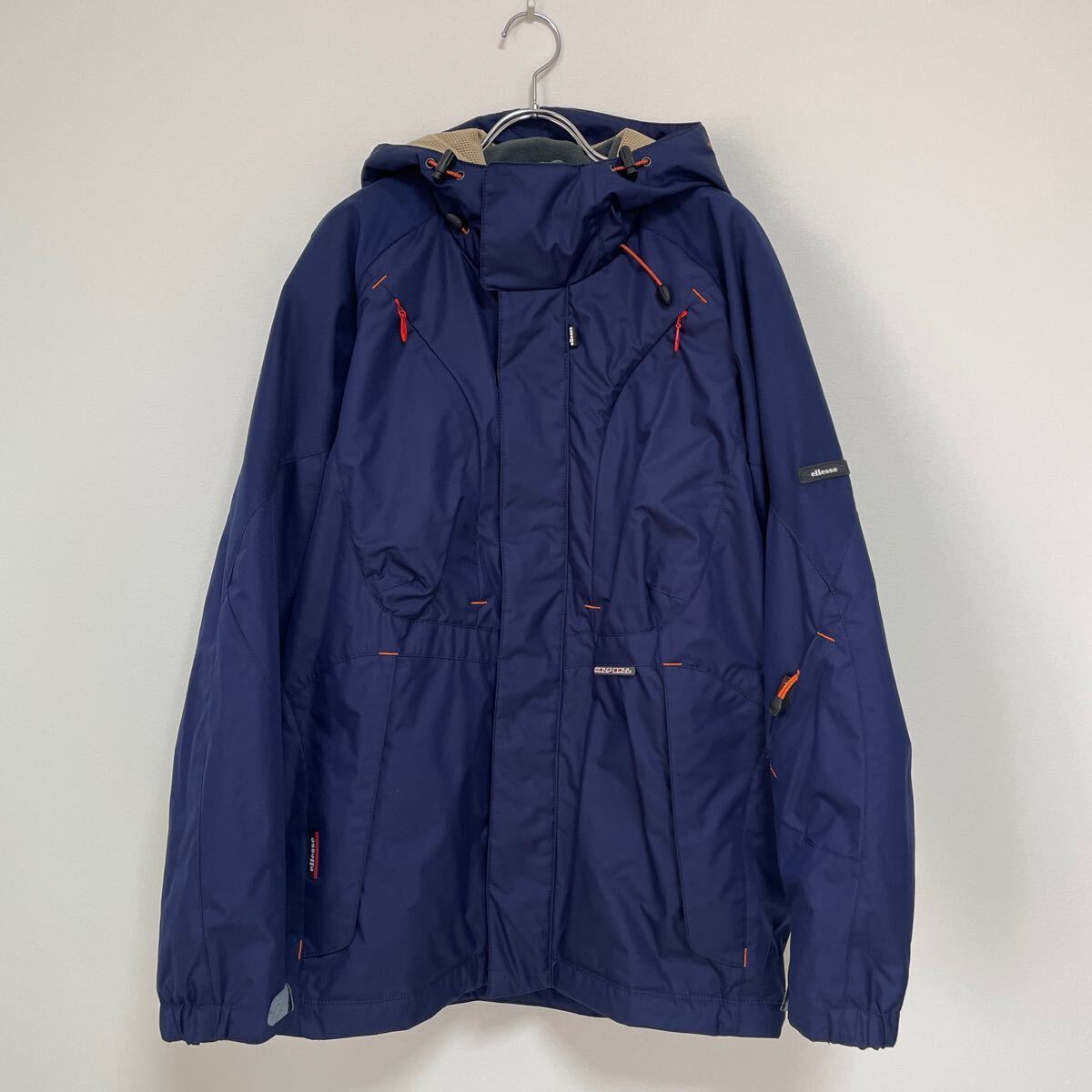 エレッセ ellesse HALF BALL メンズ スキーウェア スノーボード ジャケット ネイビー サイズL 美品拍卖