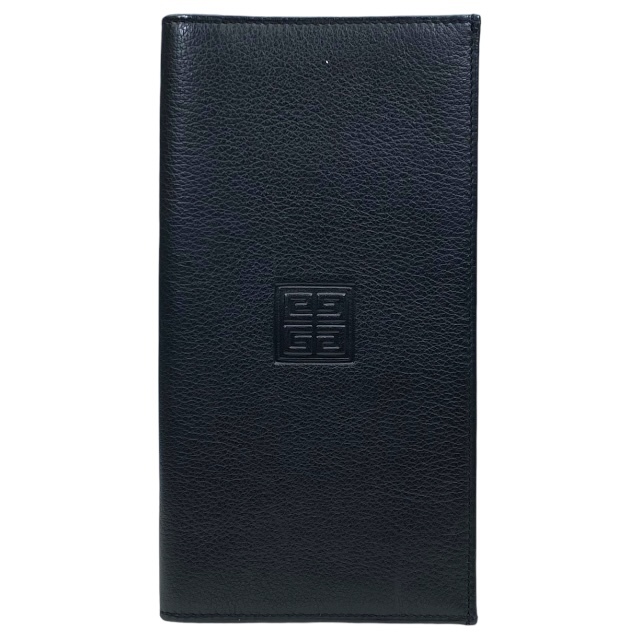GIVENCHY ジバンシー 財布 長財布 ロングウォレット 二つ折り財布 折り財布 札入れ ロゴ レザー ブラック拍卖