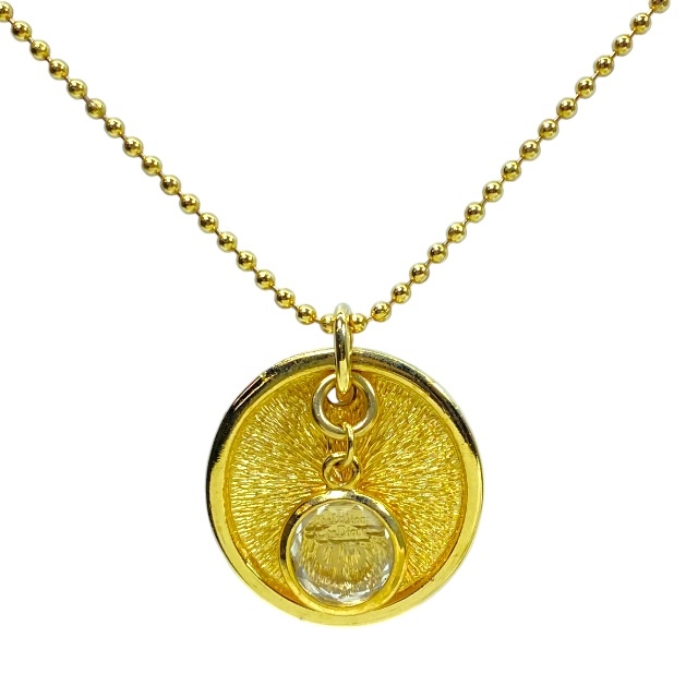 Christian Dior ディオール ネックレス ペンダント アクセサリー 小物 千鳥柄 ストーン CDロゴ GP ゴールド拍卖