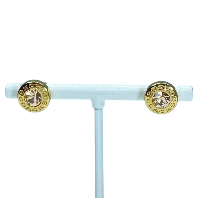 COACH コーチ ピアス アクセサリー ジュエリー 小物 ロゴ ストーン GP ゴールド拍卖