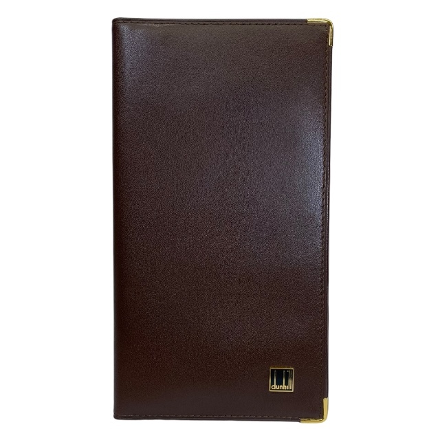 Dunhill ダンヒル 財布 長財布 二つ折り財布 折り財布 カードケース ロングウォレット 札入れ ロゴ レザー ブラウン拍卖
