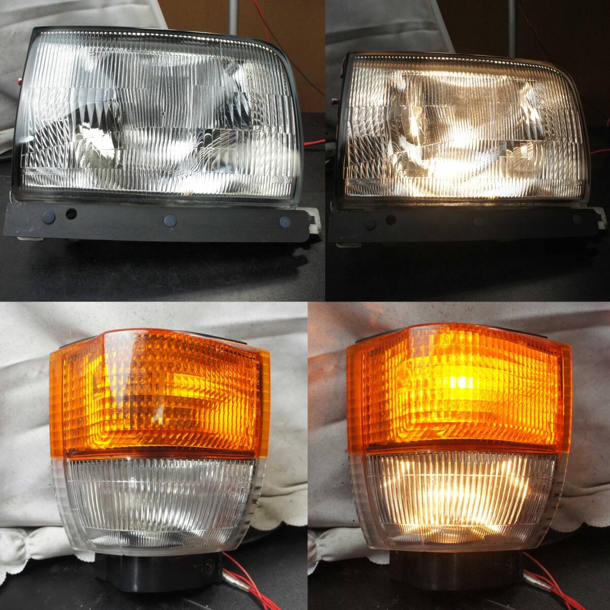 点灯OK 運転席側 ヘッドライト コーナーレンズ KC-SP4F23 アトラス 消防車外し ハロゲン 右 コーナーランプ 1443 3337 F23 純正 @8366s拍卖