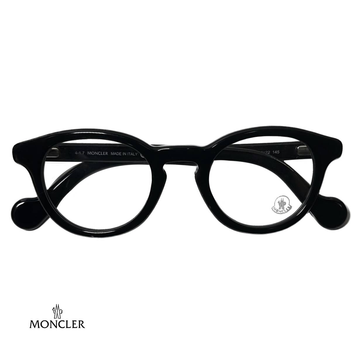 Moncler メガネ 正規新品 黒 モンクレール | 純正ケース・クロス付き | ML5002 001 イタリア製 / メガネ拍卖