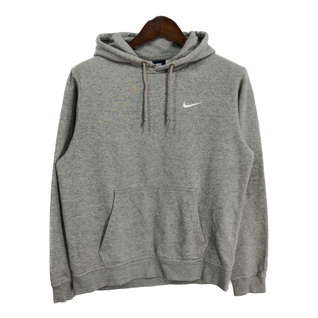 NIKE ナイキ スウェット パーカー スポーツ ワンポイントロゴ ライトグレー (メンズ M) 中古 古着 R9159拍卖