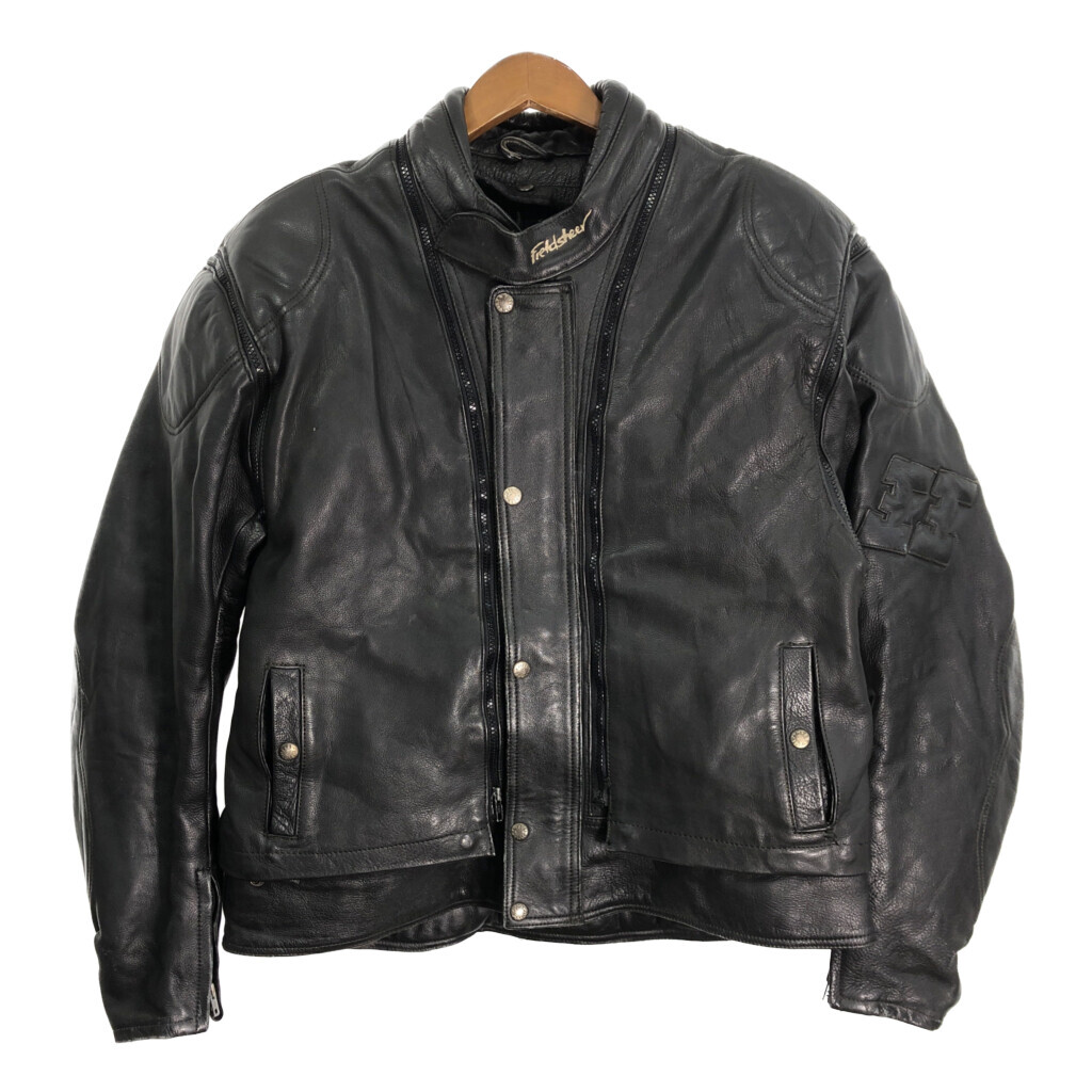 Fieldsheer レザー ライダースジャケット バイクウェア ブラック (メンズ 52) 中古 古着 R7067拍卖