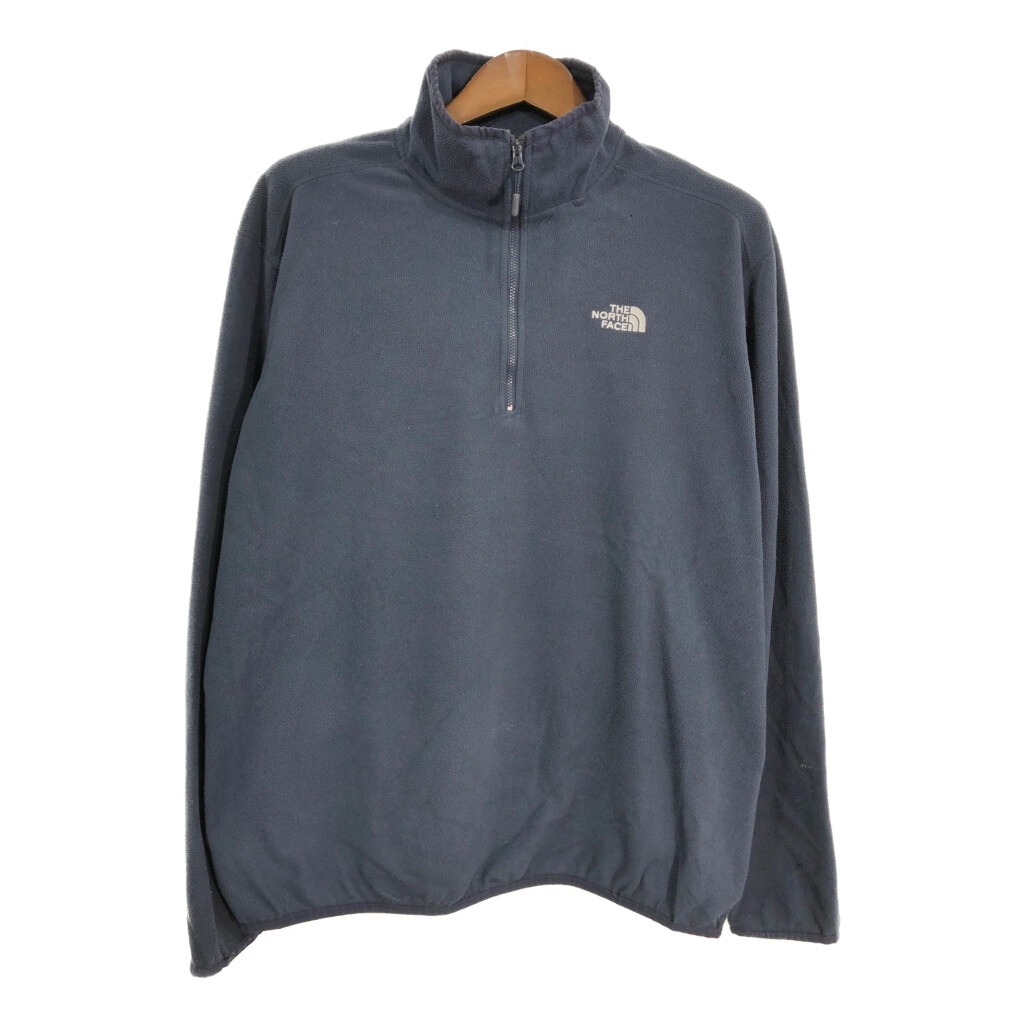THE NORTH FACE ノースフェイス ハーフジップ フリースジャケット アウトドア ネイビー (メンズ XL) 中古 古着 S0072拍卖