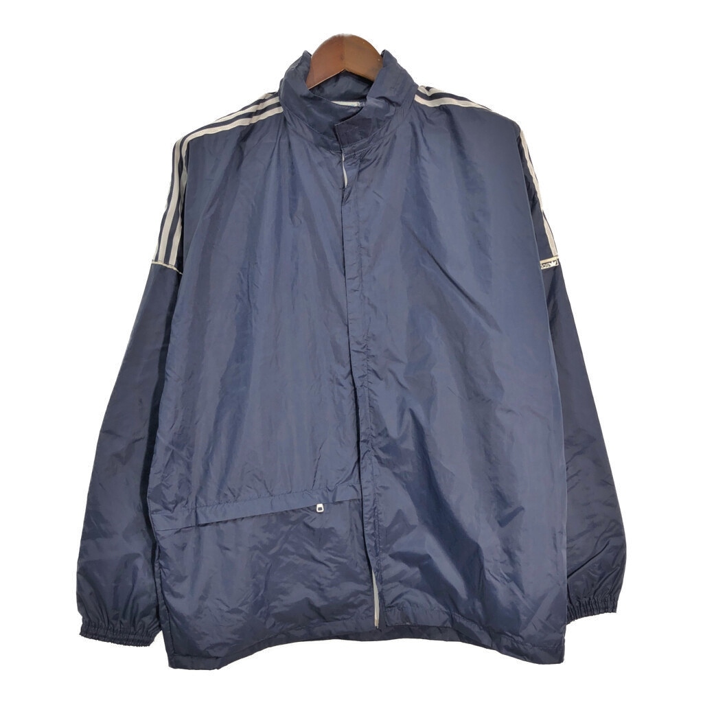 80年代 adidas アディダス ウィンドブレーカージャケット スポーツ ネイビー (メンズ 180) 中古 古着 R9602拍卖