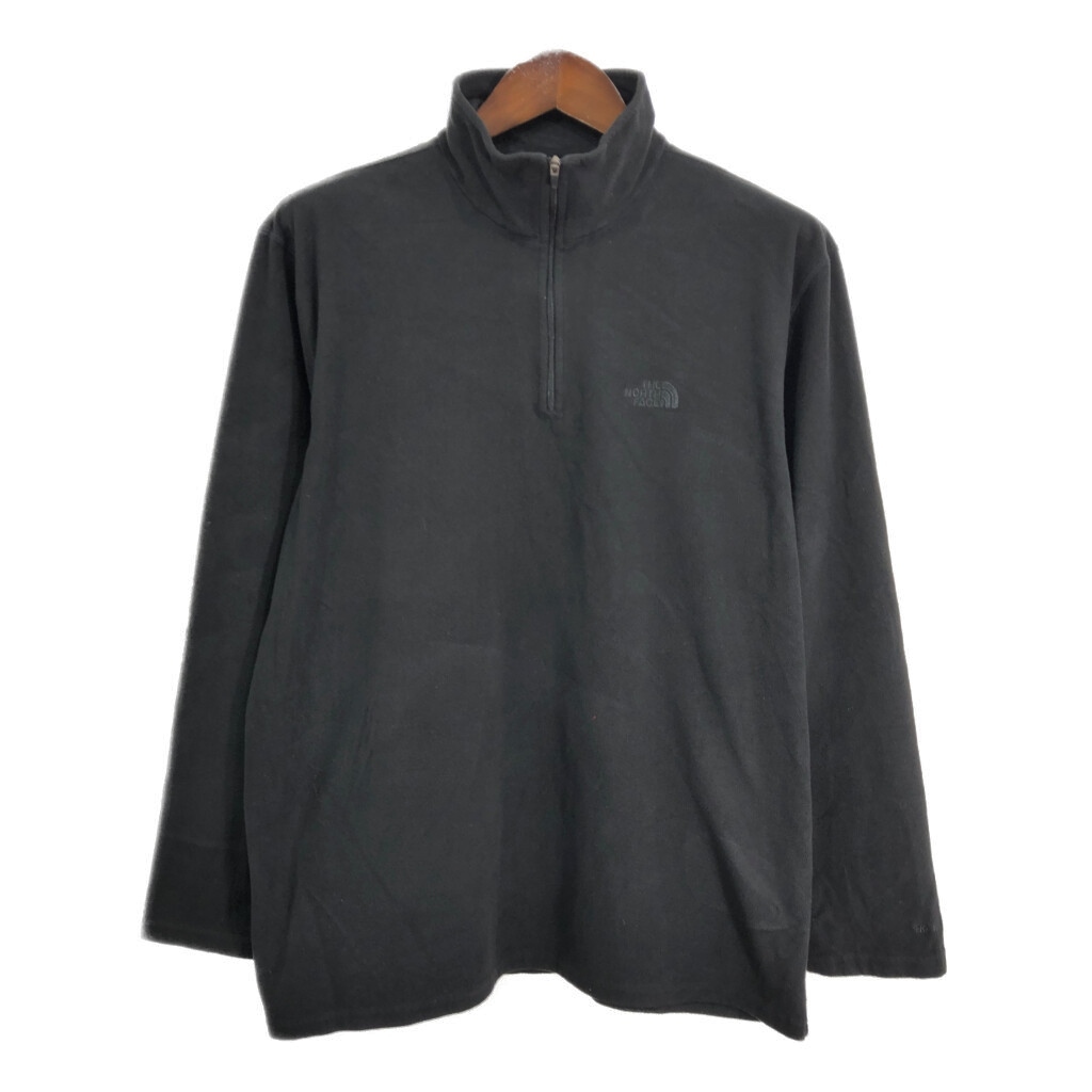 THE NORTH FACE ノースフェイス ハーフジップ フリースジャケット アウトドア ブラック (メンズ XL) 中古 古着 S0492拍卖