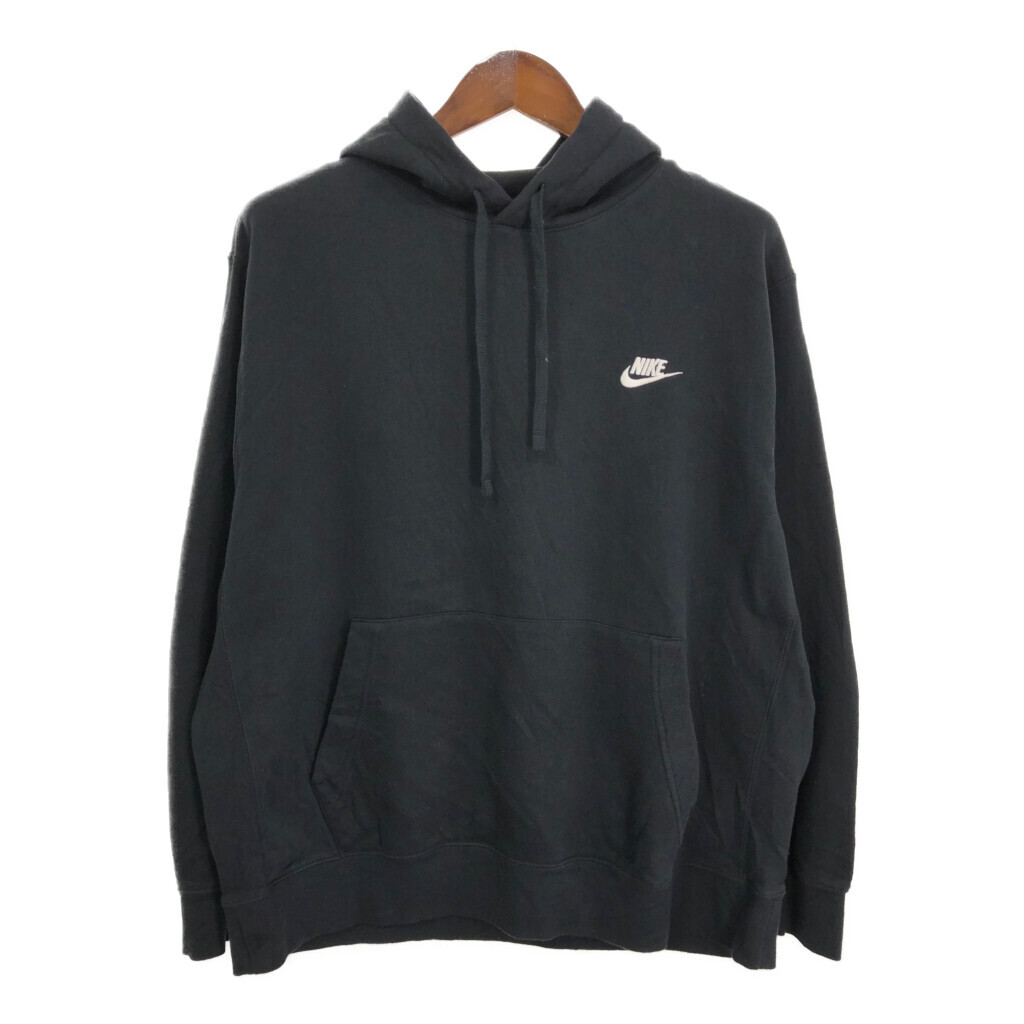 NIKE ナイキ スウェット パーカー ワンポイントロゴ ブラック (メンズ) 中古 古着 S1778拍卖
