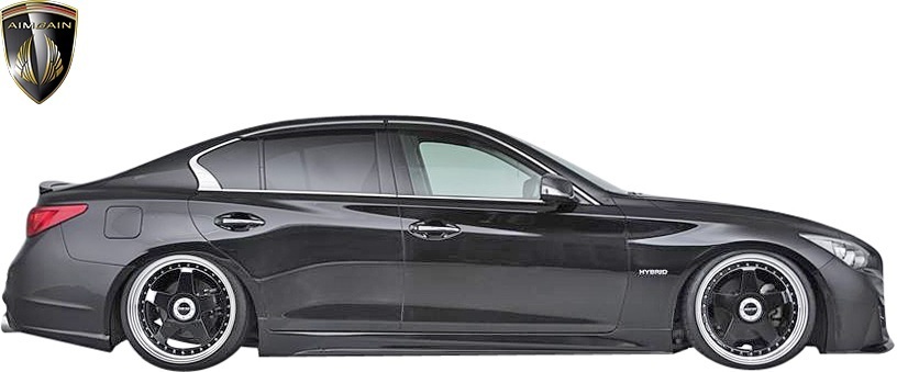 【M’s】日産 V37 スカイライン 前期 (2014.2-2019.6) AIMGAIN 純VIP GT サイドステップ 左右 FRP 未塗装 エイムゲイン エアロ パーツ拍卖