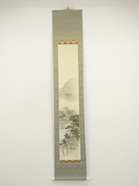 ys7141650; 宗sou 渡辺祥英筆 山水図 肉筆絹本掛軸【道】拍卖