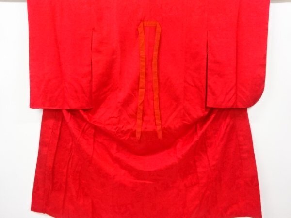 ys7144122; 宗sou 綸子 鼓に花模様織り出し長襦袢(刺繍衿付き)【アンティーク】【着】拍卖