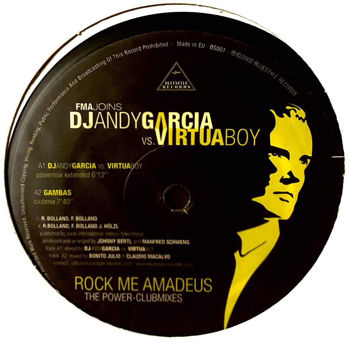 【アマデウスハードトランス 試聴】 FMA Joins DJ Andy Garcia vs. Virtua Boy - Rock Me Amadeus (The Power-Clubmixes) ファルコカバー拍卖