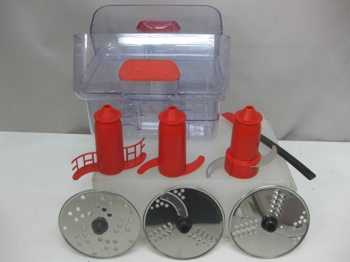 ★32)フードプロセッサーパーツのみ・Ferrano(フェラーノ) FP31R ケース付き 本体はありません 箱、説明書なし※使用感現状品■80拍卖