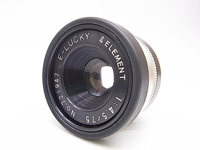 p976 LUCKY Enlarging Lens E-LUCKY 4 ELEMENT 75mm f4.5 引き伸ばしレンズ USED拍卖