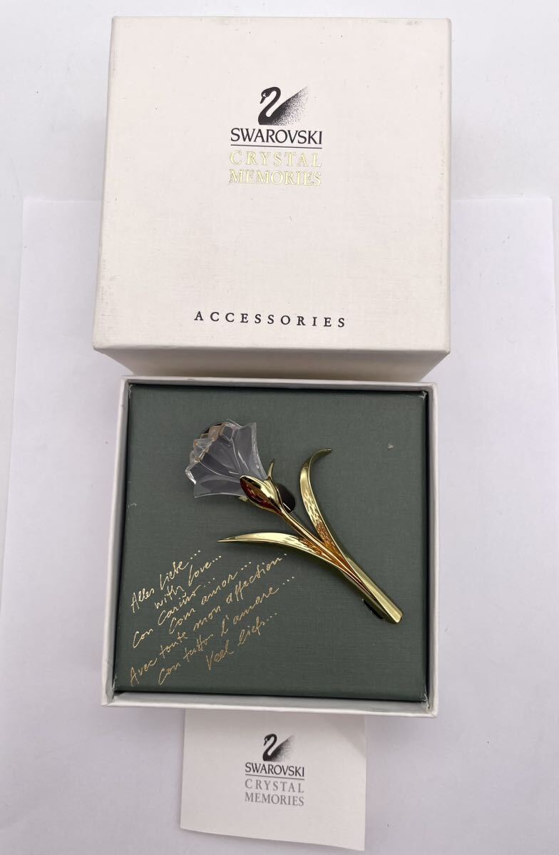 スワロフスキー SWAROVSKI 花 ブローチ 拍卖