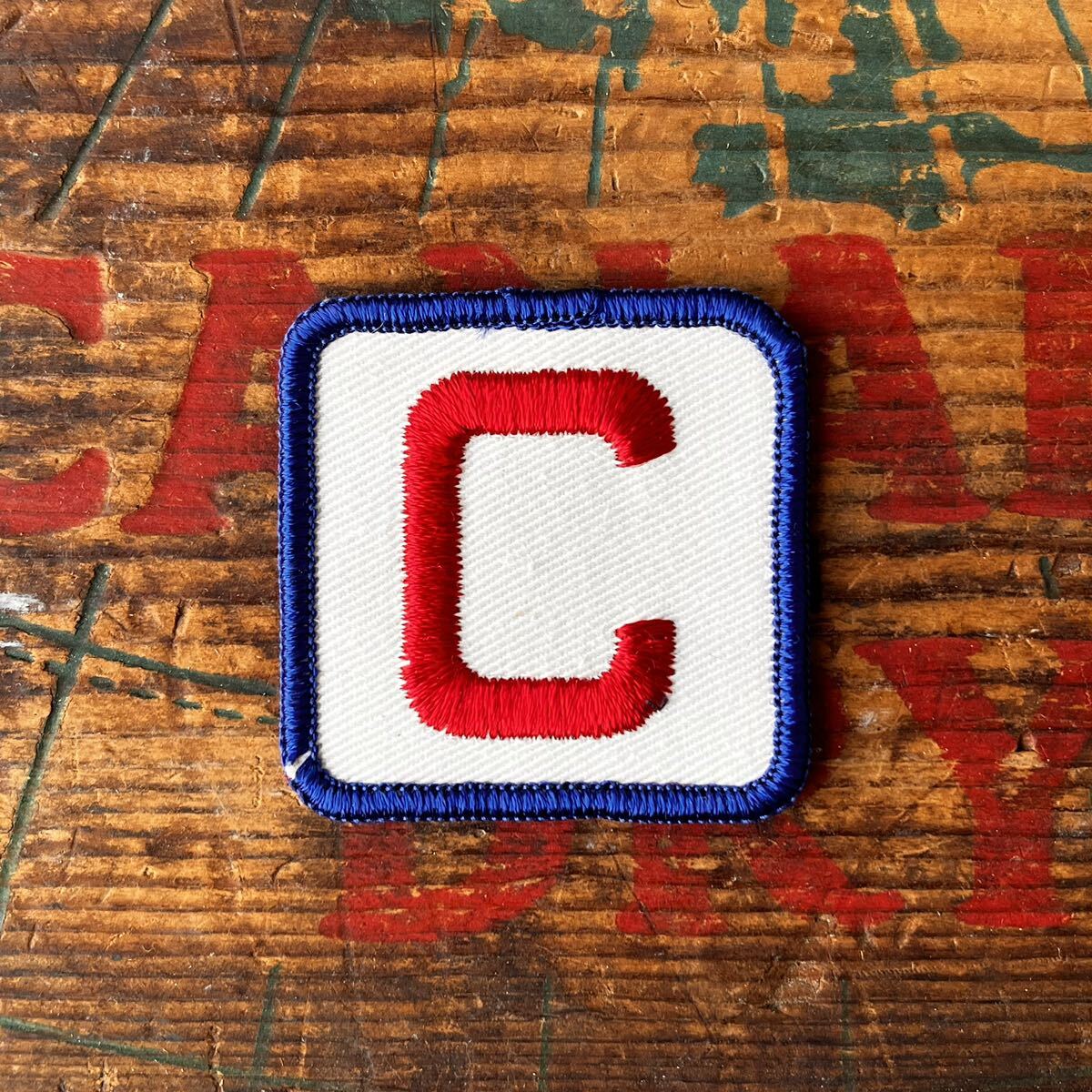 【USA vintage】アルファベット ワッペン C alphabet 刺繍ワッペン アメリカ ビンテージ拍卖