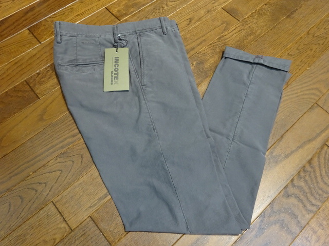 半額以下!新品 送料無料 イタリア インコテックス コットンパンツ グレー 29インチ拍卖