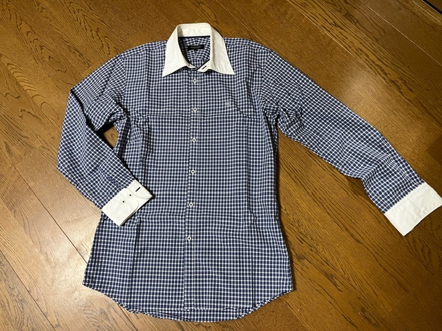 ブラックレーベルクレストブリッジ チェック クレリックシャツ 40 M~Lくらい b735拍卖