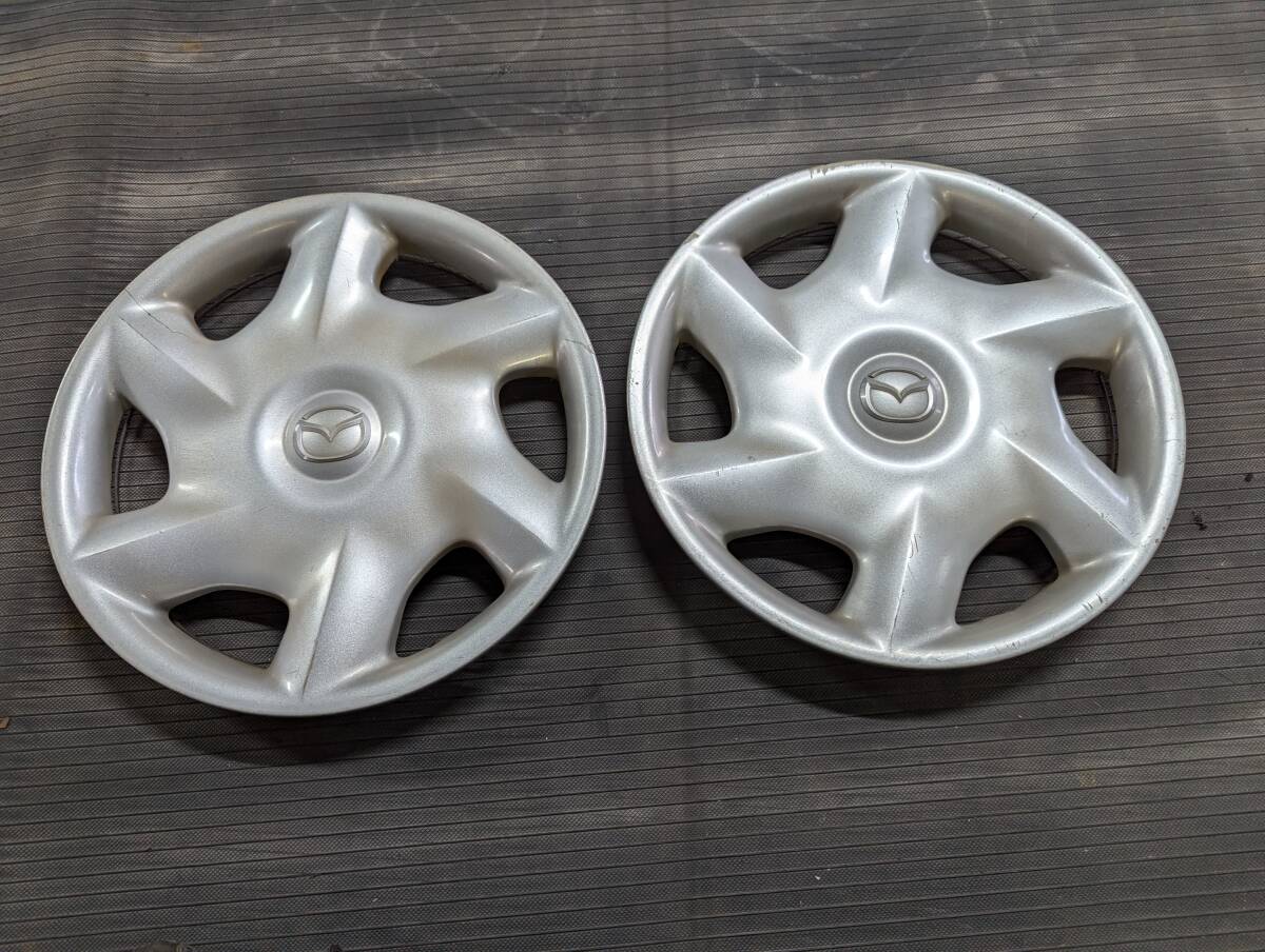 マツダ 純正 14インチ ホイールキャップ 2枚セット 【デミオ アクセラ アテンザ フレア】:1424拍卖