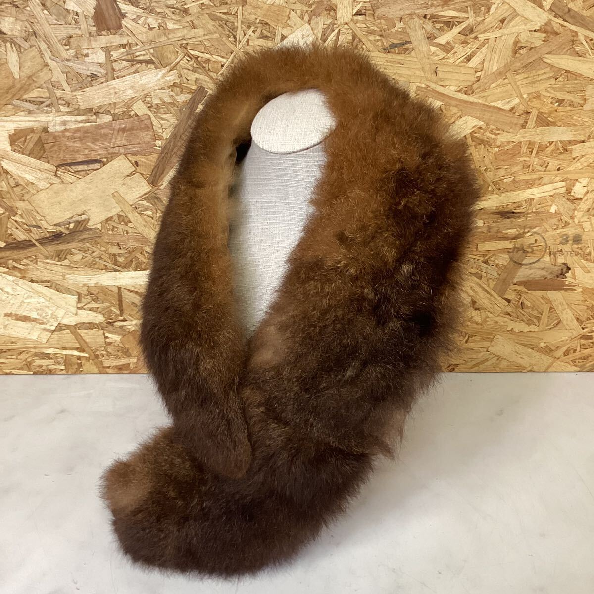 ファー ストール ピンつき ブラウン 和装にも 豪華 襟巻き ショール (う54拍卖