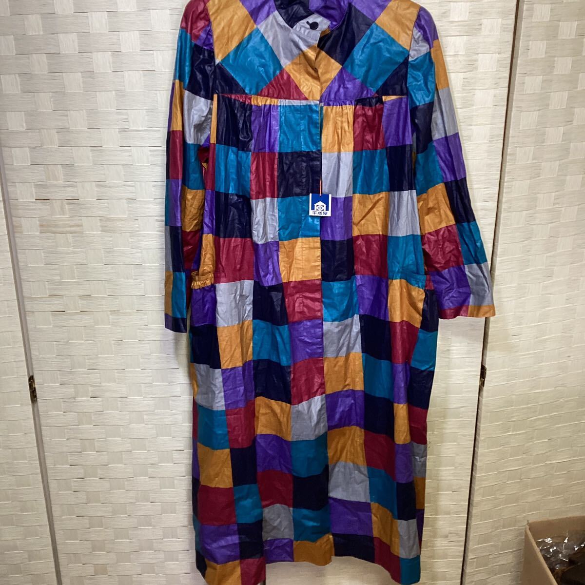 レディース カラフル 薄手 コート 9号 スクエア ボタン 千成屋 (お94)拍卖