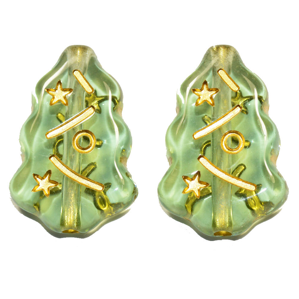 アクリル製 クリスマスツリー ビーズ ライトグリーン 1コ単位売り CT019-7拍卖