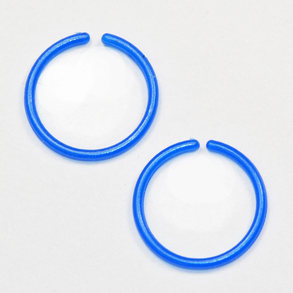 イヤーカフ ラップ ノンホールピアス イヤリング 青色 サファイアブルー 2ペアー入り CT051拍卖