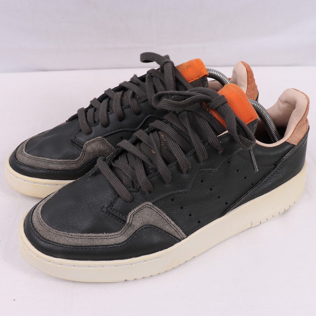 SUPERCOURT 26.5cm/adidas スーパーコート アディダス スニーカー ダークグリーン オリーブ オレンジ 白 中古 古着 メンズ ad5580拍卖