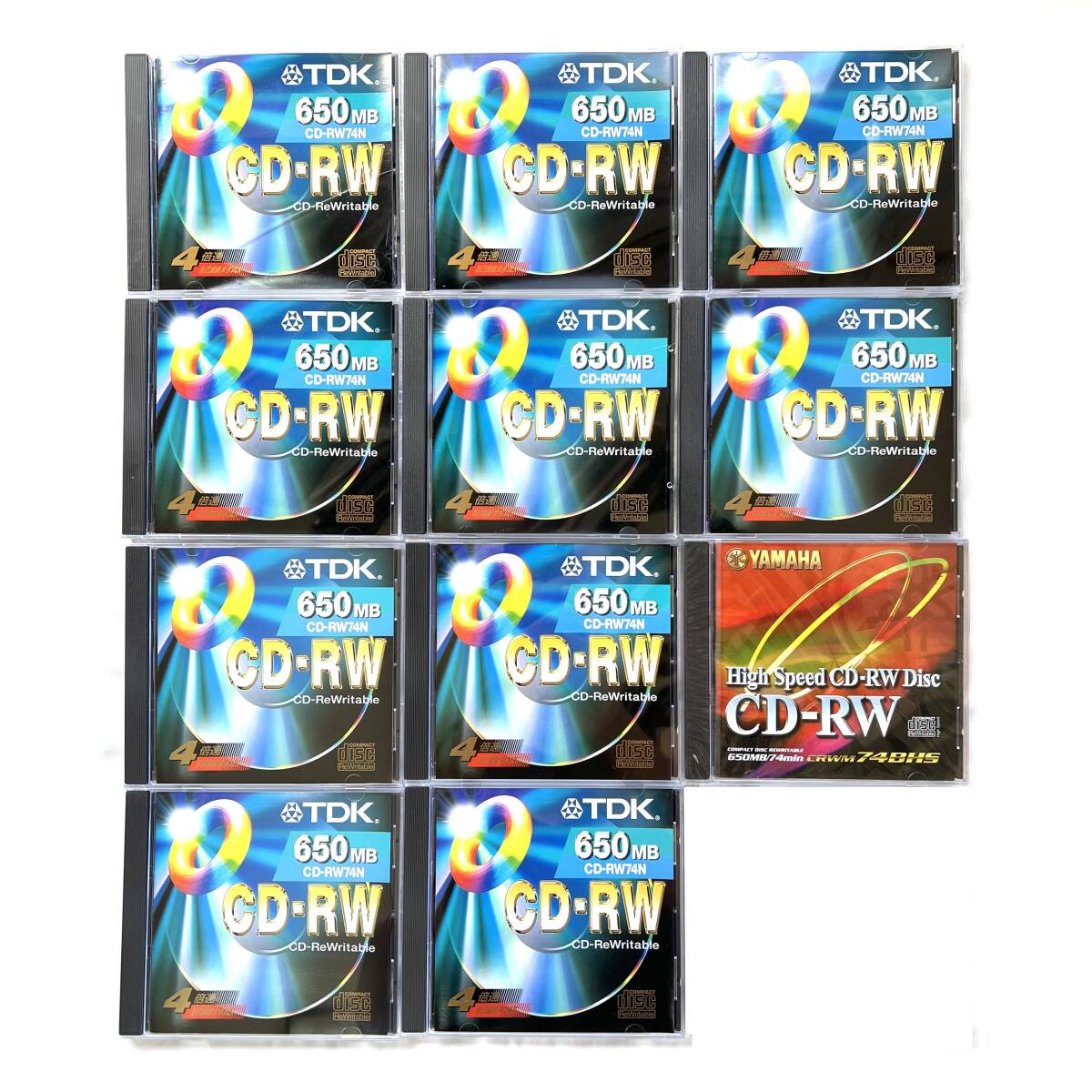 未使用品 新品 データ用CD-RW 11枚セット 650MB TDK YAMAHA シンガポール製拍卖