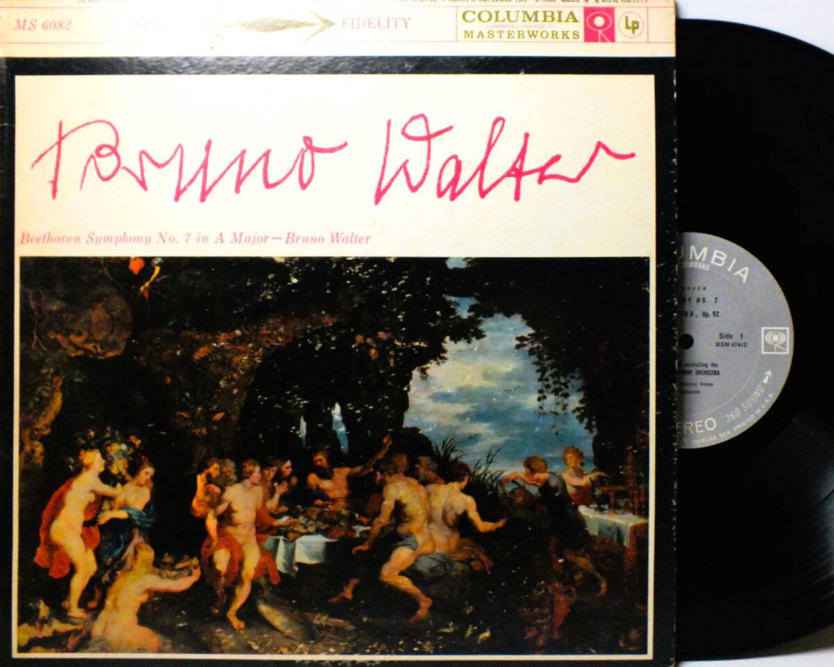LP MS 6082 ブルーノ・ワルター ベートーヴェン 交響曲 第7番 コロンビア交響楽団 【8商品以上同梱で送料無料】拍卖
